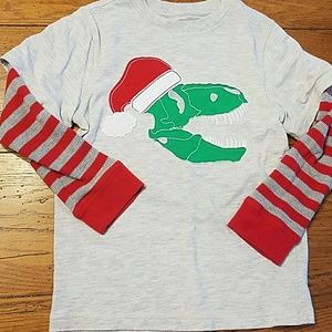 T-rex Christmas long sleeved shirt